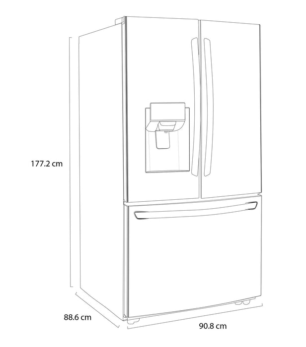 Refrigerador French door LG 28 pies cúbicos Tecnología inverter y Tecnología no frost GM28LIP Grado B