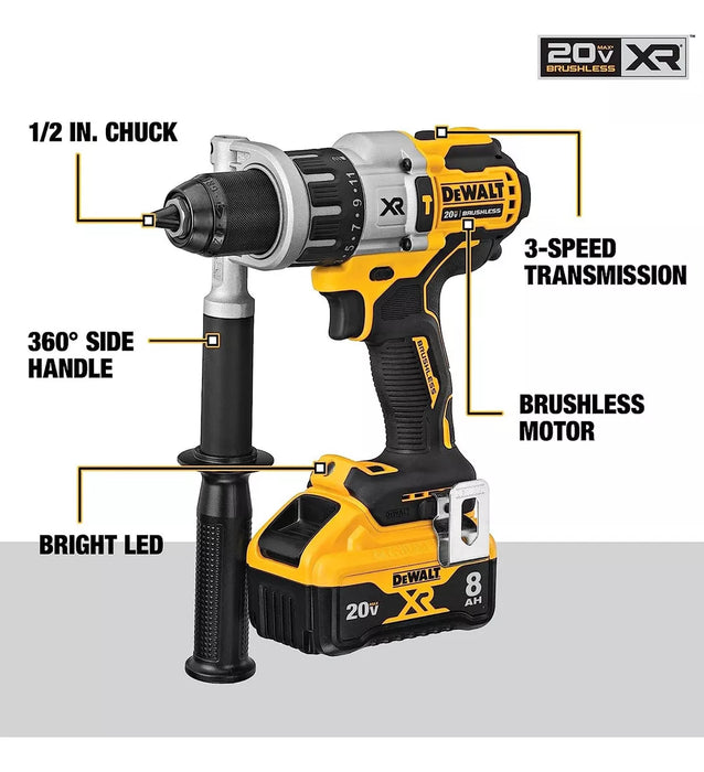 ROTOMARTILLO 3 VELOCIDADES 20V MAX DEWALT DCD996B COLOR NEGR GRADO B