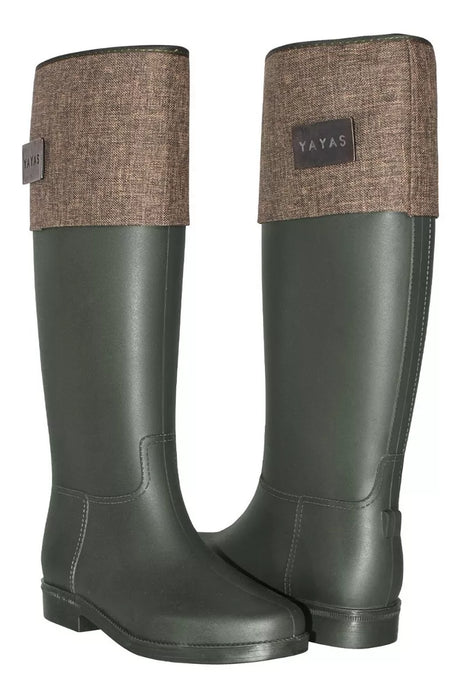 Bota De Lluvia Camper Para Mujer - Diseño Impermeable. VERDE PANTANO