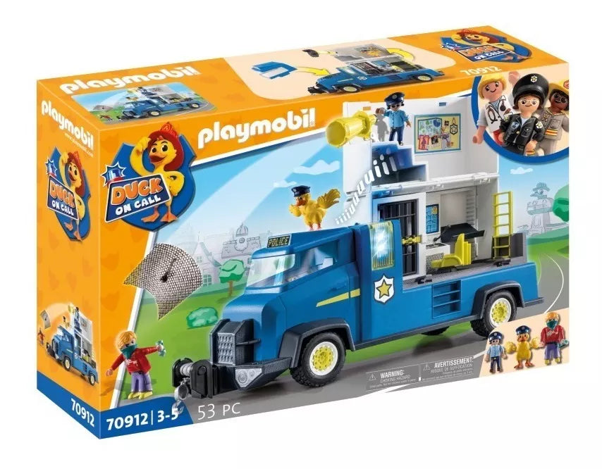 FIGURA PARA ARMAR PLAYMOBIL DUCK ON CALL CAMIÓN DE POLICÍA