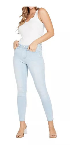 Pantalón Jean Guess Tiro Medio En Algodón Para Mujer Talla 27