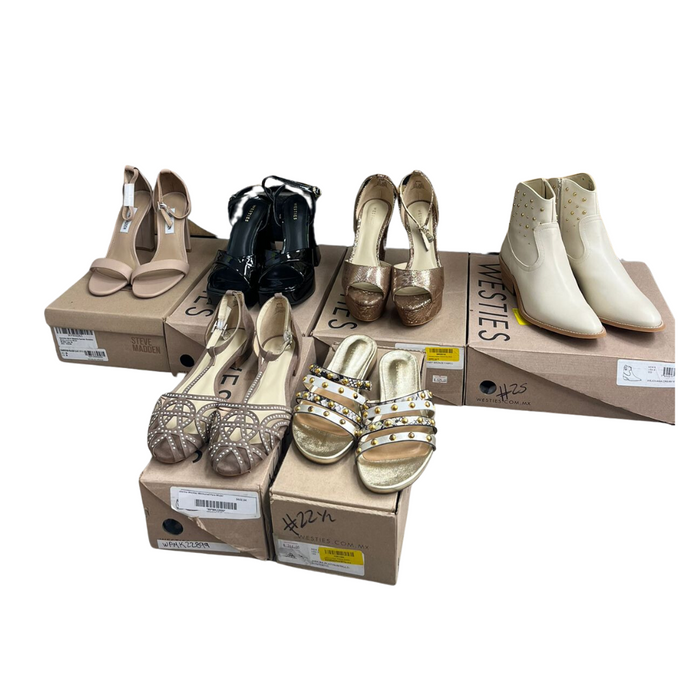 LOTE GRADO B- 6 PARES DE TACONES STEVE MADDEN Y WESTIES.