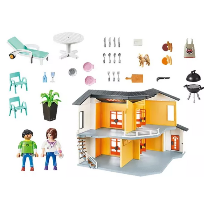 Figura Armable Playmobil City Life Casa Moderna 137 Piezas