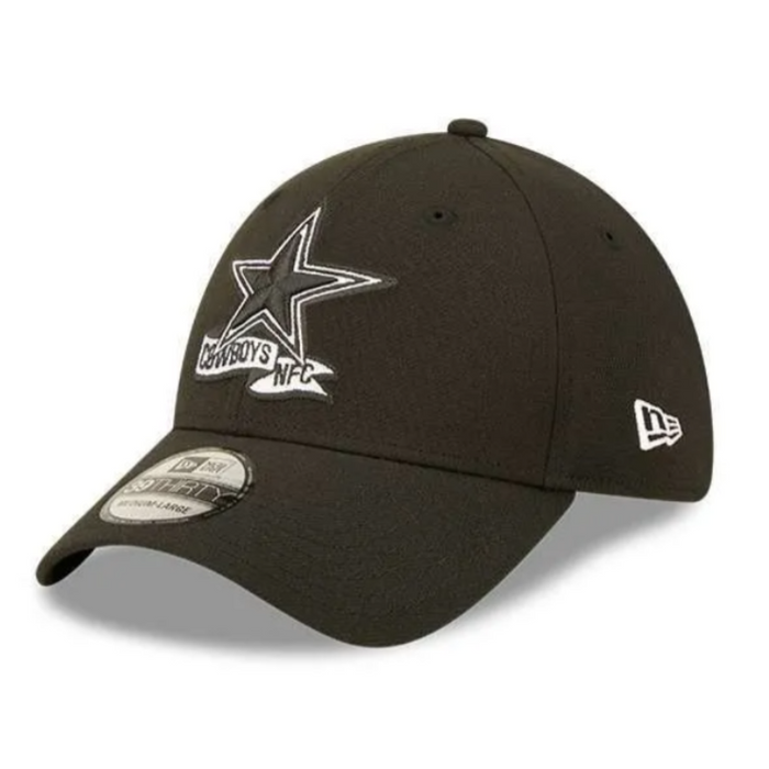 Gorra New Era Dallas Cowboys Sideline NFL 39thirty Elástica Unisex Negro ch/md