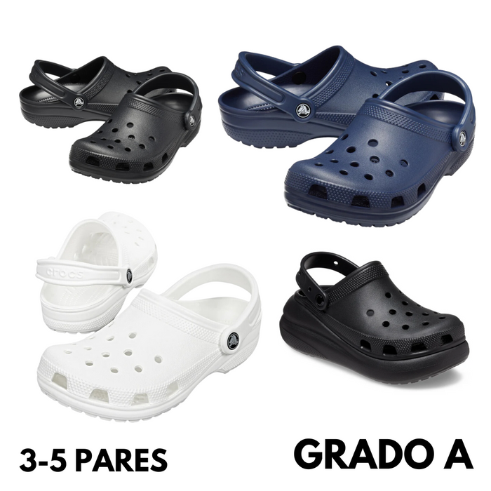 LOTE DE CROCS SANDALIAS 3 - 5 PARES GRADO A Varias tallas