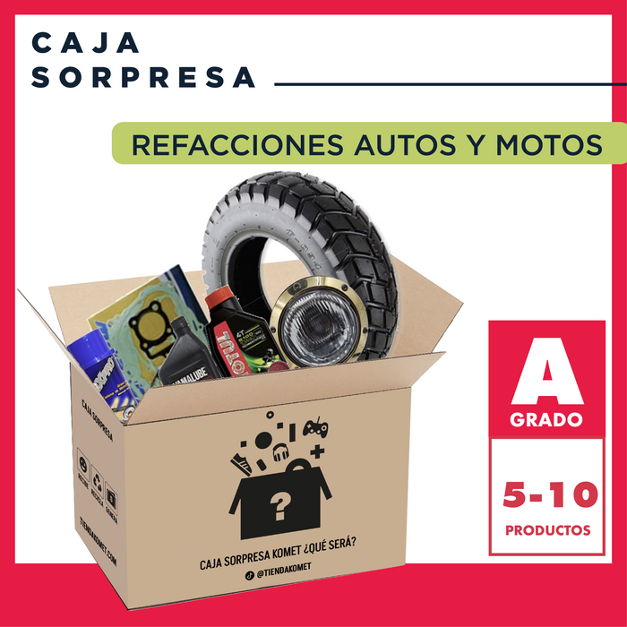 Caja Sorpresa de Refacciones y partes de Automoviles y motos Grado (A)- 5-10 productos