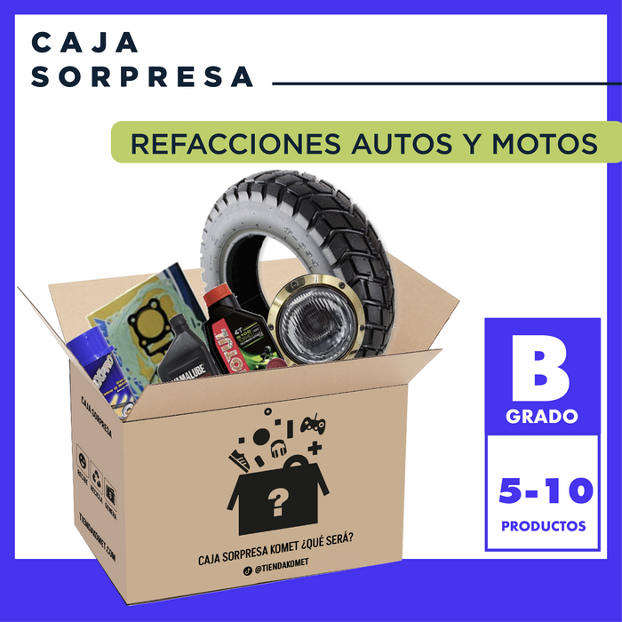 Caja Sorpresa de Refacciones y partes de Automoviles y motos Grado (A)- 5-10 productos