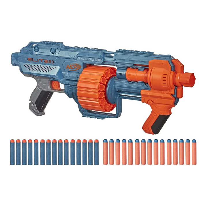 Lanzador Nerf Elite 2.0 Shockwave Rd 15 Con 30 Dardos