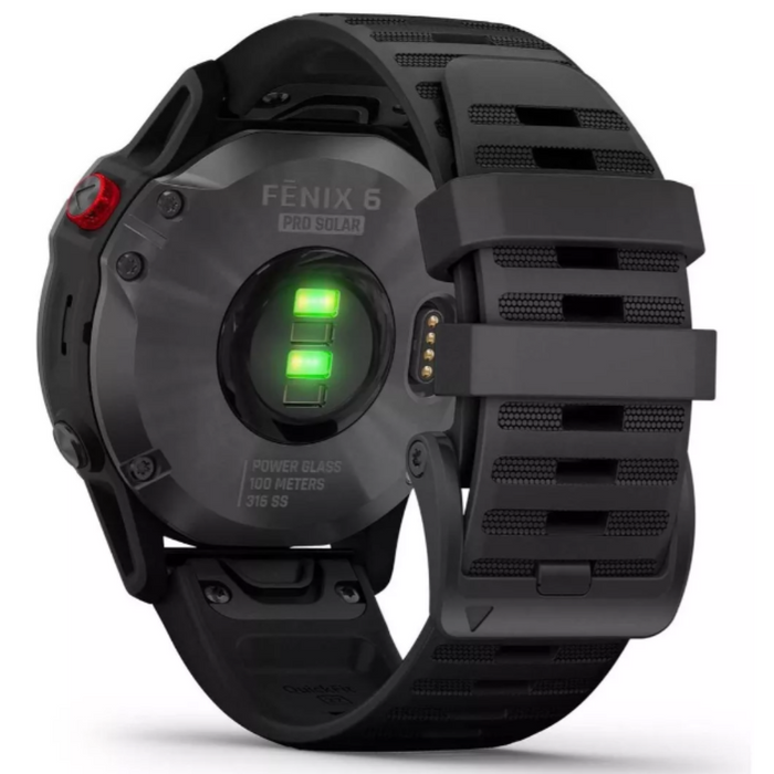 Garmin Fenix 6  Edition Pro Solar - Titanium Carbon Gray DLC with Black Band smarwatch deportivo