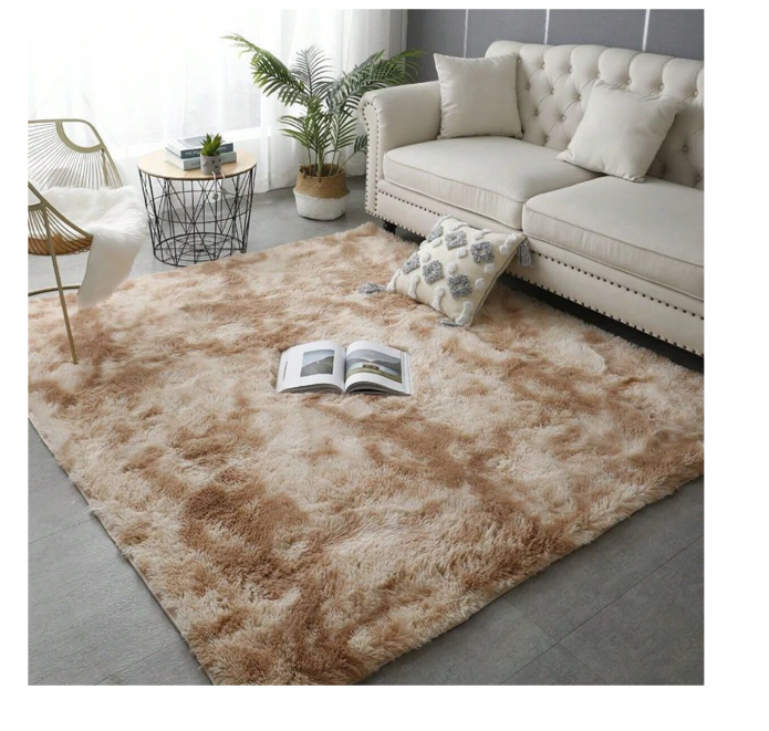 200X240CM ALFOMBRA DECORATIVA FELPA SUAVE DE SALA DORMITORIO BEIGE